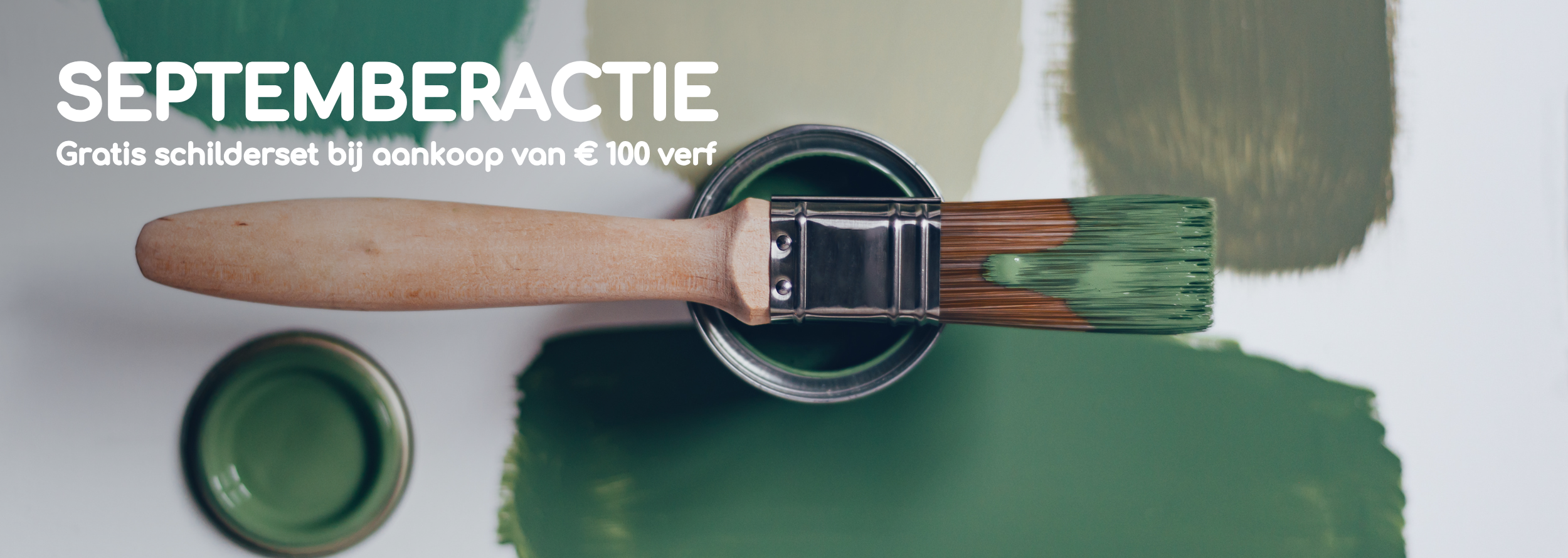 Banner homepage De Verffabriek promo bij De Verffabriek